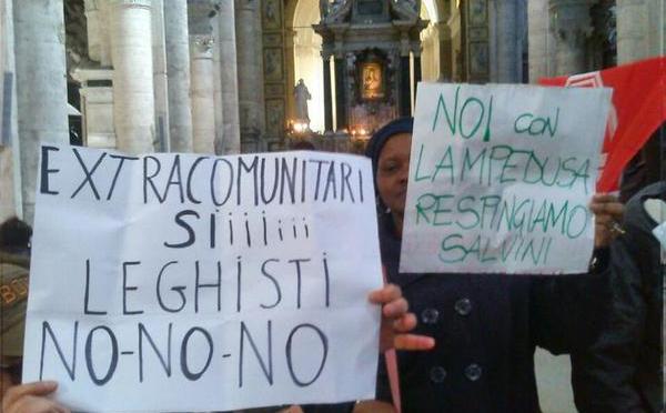 #MaiConSalvini verso il 28F. I movimenti occupano la basilica a piazza del Popolo, le forze dell’ordine sgomberano con violenza